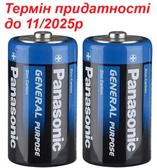 Батарейка PANASONIC R20 (10шт/уп) D