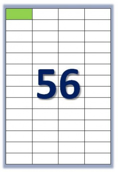 Етикетка самоклеюча Buromax 56 поділів 52,5*21,2мм А4 (100л) матова