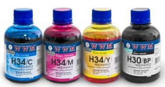 Комплект чорнил WWM H30/34 HP 450/3420/F380/F2180/F2280 (BP/C/M/Y) 4x200ml