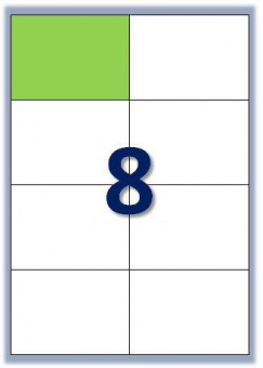 Этикетка самоклеющаяся Buromax 8 делений 105*74,6мм А4 (100л) матовая