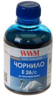 Чорнило WWM E26/C Epson Stylus XP100/XP320/XP422/XP520/XP600 (Cyan) 200ml