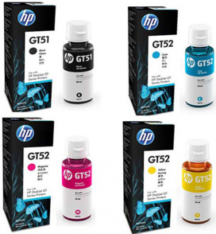 Комплект оригінального чорнила GT51-GT52 HP GT5810/GT5820 (B/C/M/Y)