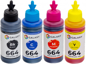 Комплект чорнил GALAXY 664 для Epson (B/C/M/Y) 4x100ml
