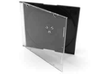 CD box slim black 5,2mm (СУПЕР ЯКІСТЬ) (10шт/уп)