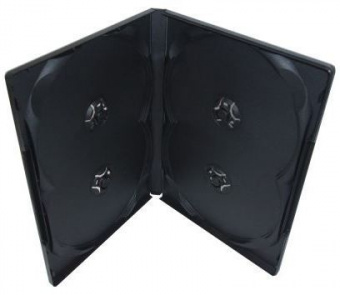 DVD box/4 black 14mm глянец (10шт/уп)
