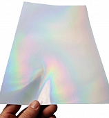 Самоклеюча плівка Galaxy А4 (20л) 80мкм, Струменева, Holographic RAINBOW прозора