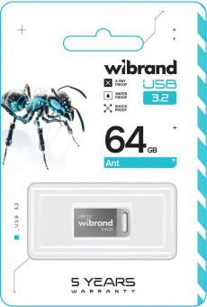 Флеш-пам'ять Wibrand Ant 64GB Silver USB3.2 Gen1