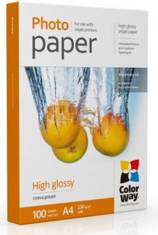 ColorWay А4 (100л) 230г/м2 глянсовий фотопапір