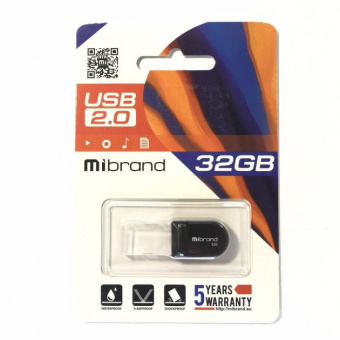 Флеш-память Mibrand Scorpio 32Gb Black USB2.0