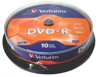 DVD-R Verbatim 4,7Gb (box 10) 16x