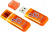 Flash-память Smartbuy Glossy series Orange 16Gb  USB 2.0.