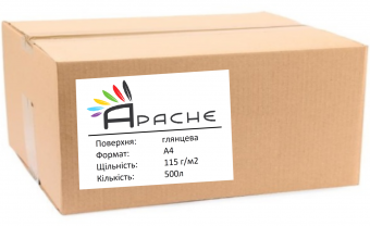Фотопапір Apache A4 (500л) 115г/м2 глянцевий