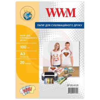 Сублимационная бумага WWM A3 (20л) 100г/м2