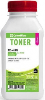 Тонер ColorWay (TCS-615M-CH) Magenta 75g для Samsung CLP-615 + Чип (4k DELCOPI)