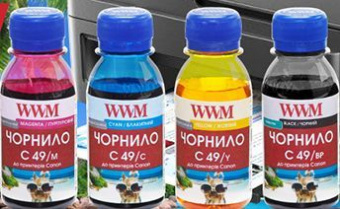 Комплект чорнил WWM C49 Canon PIXMA G1400/G2400/G3400 (BP/C/M/Y) 4x100ml