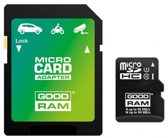 Карта пам'яті Goodram microSDHC 32GB Class 10 UHS-I U3+ SD adapter