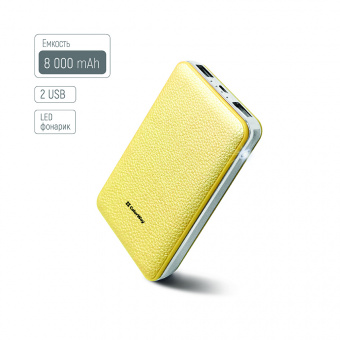 УМБ ColorWay Power Bank 8000 mAh Gold (CW-PB080LPA2GD)