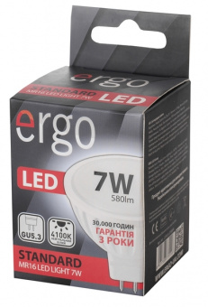 Светодиодная LED лампа Ergo G5.3 7W 4100K, MR16 (нейтральный)