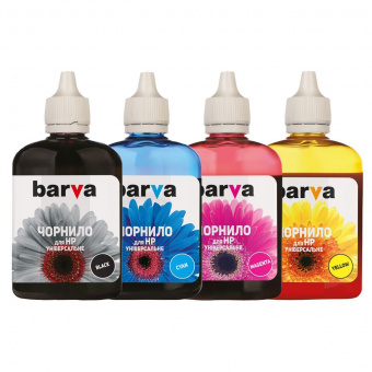 Комплект чернил Barva HP Универсальные №2 (B/C/M/Y) 4х90ml