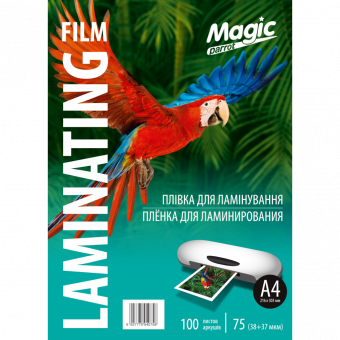 Пленка для ламинирования Magic A4(216х303) 75 микрон (37/38), глянцевая (100л)