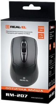 Мышь REAL-EL RM-207 USB Black