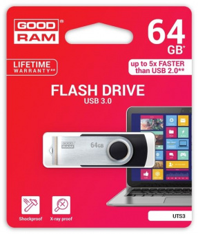 Flash-пам'ять GOODRAM UTS3 TWISTER 64Gb USB 3.0