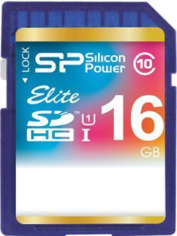 Карта памяти Silicon Power SDHC 16GB Class 10 UHS-I Elite