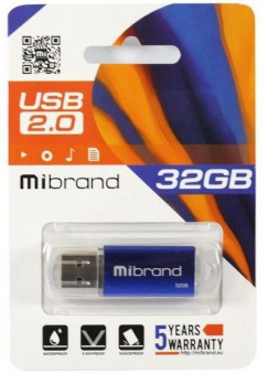 Флеш-пам'ять Mibrand Cougar 32Gb Blue USB2.0