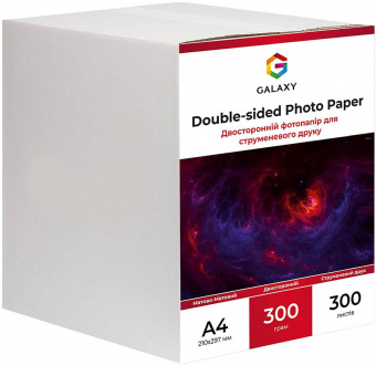 Galaxy A4 (300л) 300г/м2 Двухсторонняя Матово-матовая фотобумага