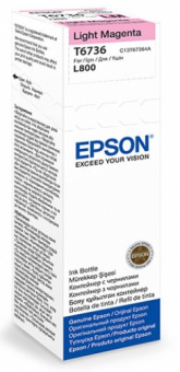 Оригинальные чернила Epson L800/L805/L810/L850/L1800 (Light Magenta) 70ml (C13T67364A)