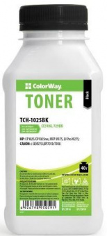 Тонер ColorWay (TCH-1025BK) Black 40g для HP CLJ CP1025/Pro 100/M175 + Чіп (RMHU10K)