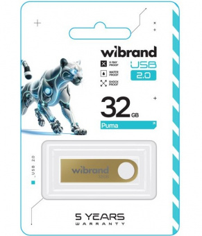 Флеш-память Mibrand Puma 32Gb Gold USB2.0