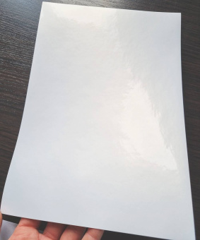 Самоклеющаяся пленка Galaxy А4 (20л) 75мкм, PP Струйная печать, Белая глянцевая (перламутр)