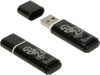 Flash-память Smartbuy Glossy series Black 32Gb USB 2.0