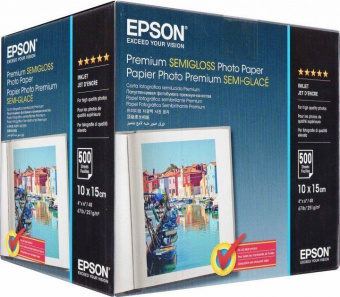 Epson 10x15 (500л) 251г/м2 Premium Полуглянец фотобумага