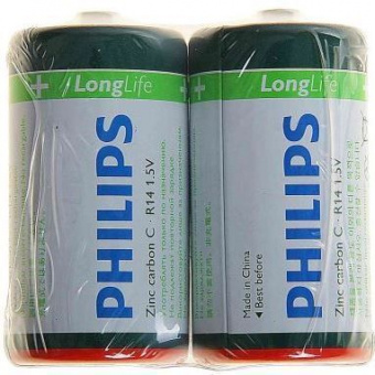 Батарейка Philips LongLife R14 (10шт/уп) C