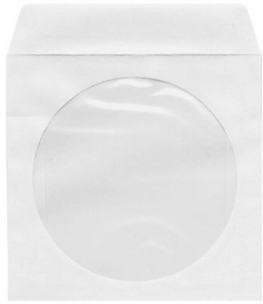 Конверт бумажный для дисков с окошком (100шт/уп)