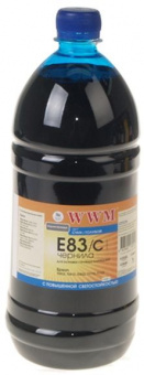 Чорнило WWM E83/C Epson Stylus Photo P50/T50/R270/PX660/TX650/1410 (Cyan) 1000г Світлостійкі