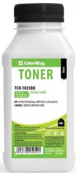 Тонер ColorWay (TCH-1025BK) Black 40g для HP CLJ CP1025/Pro 100 /M175 + Чип (RMHU10K)