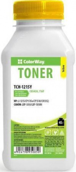 Тонер ColorWay (TCH-1215Y) Yellow 45g для HP CLJ CP1215/1515 + Чип (RMHU10Y)