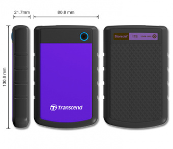 Внешний жесткий диск Trancend 1TB 5400rpm 8MB StoreJet 2.5 H3P USB 3.0