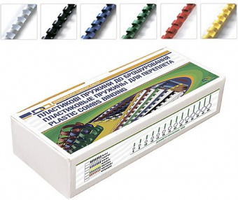 Пружина пластикова 16мм Біла, 100 шт (до 140арк)