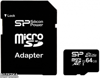 Карта пам'яті Silicon Power microSDXC 64GB Class 10 UHS-I ELITE + adapter