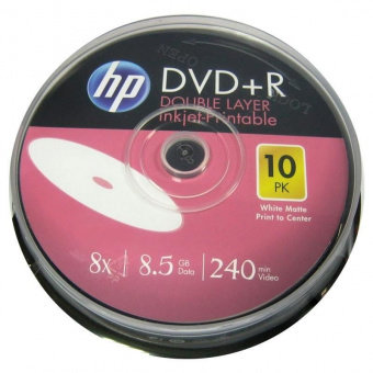 HP DVD+R 8,5Gb 8x (box 10) DualLayer  printable