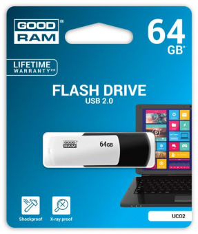 Flash-пам'ять Goodram UCO2 64Gb USB 2.0 Black - White