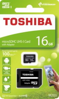 Карта пам'яті Toshiba microSDHC 16GB Class 10 UHS-I + adapter
