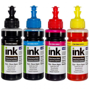 Комплект чернил ColorWay CW-EW610 Epson XP100/ XP215/ XP225/ XP320/ XP420 (BK/C/M/Y) 4x100ml