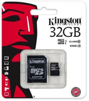 Карта памяти Kingston Canvas Select microSDHC 32GB Class 10 UHS-I + SD adapter