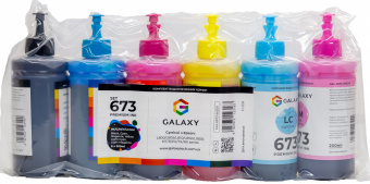 Комплект чернил GALAXY 673 для Epson (B/C/M/Y/LC/LM) 6x200ml