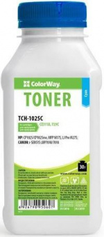 Тонер ColorWay (TCH-1025C) Cyan 30g для HP CLJ CP1025/Pro 100 /M175 + Чип (RMHU10C)